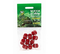 Бойлы Lion Baits Мини  Флюро тонущие на резинке Клубника 6х10мм