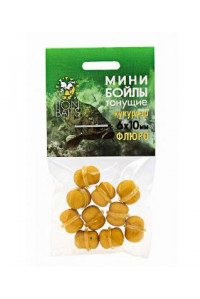 Бойлы Lion Baits Мини  Флюро тонущие на резинке Кукуруза 6х10мм