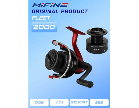 Катушка Mifine Fleet 2000F 2BB GR4.7:1 DP6kg W190gr З/Ш 60106A-2