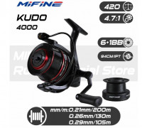 Катушка Mifine Kudo 4000F 6+1BB GR4.7:1 DP10kg W420gr З/Ш 60389-4