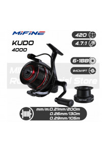 Катушка Mifine Kudo 4000F 6+1BB GR4.7:1 DP10kg W420gr З/Ш 60389-4
