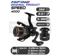 Катушка Mifine Speed 4000F 5+1BB GR5.2:1 DP10kg W420gr З/Ш леска 60505-4