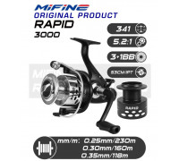 Катушка Mifine Rapid 3000F 3+1BB GR5.2:1 DP8kg W305gr З/Ш 64001-3