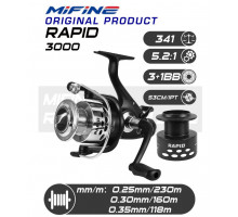 Катушка Mifine Rapid 3000F 3+1BB GR5.2:1 DP8kg W305gr З/Ш 64001-3