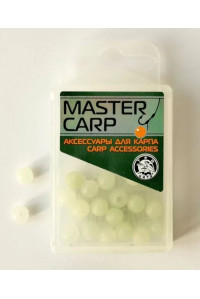 Бусина Tri Kita Master Carp d.6 Светящаяся(силикон) (уп.20шт)