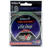 Шнур Killer Viking X8 0.12мм 9,3кг 135м deep green