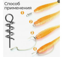 Спираль Dejia штопор для силиконовых приманок р-р М 16мм (уп.10шт) CR-039