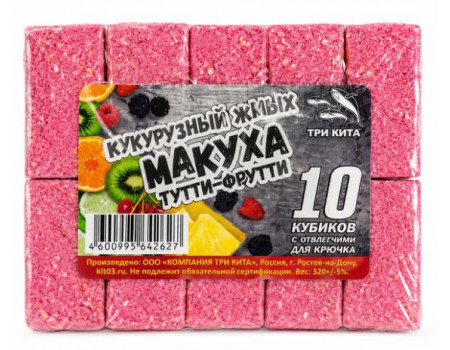 Макуха Tri Kita блок кукуруза с отверстием 350гр Тутти-Фрутти 10шт