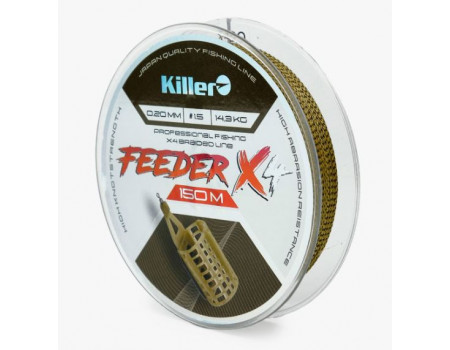 Шнур Killer Feeder X4 0.20мм 14.3кг 150м brown